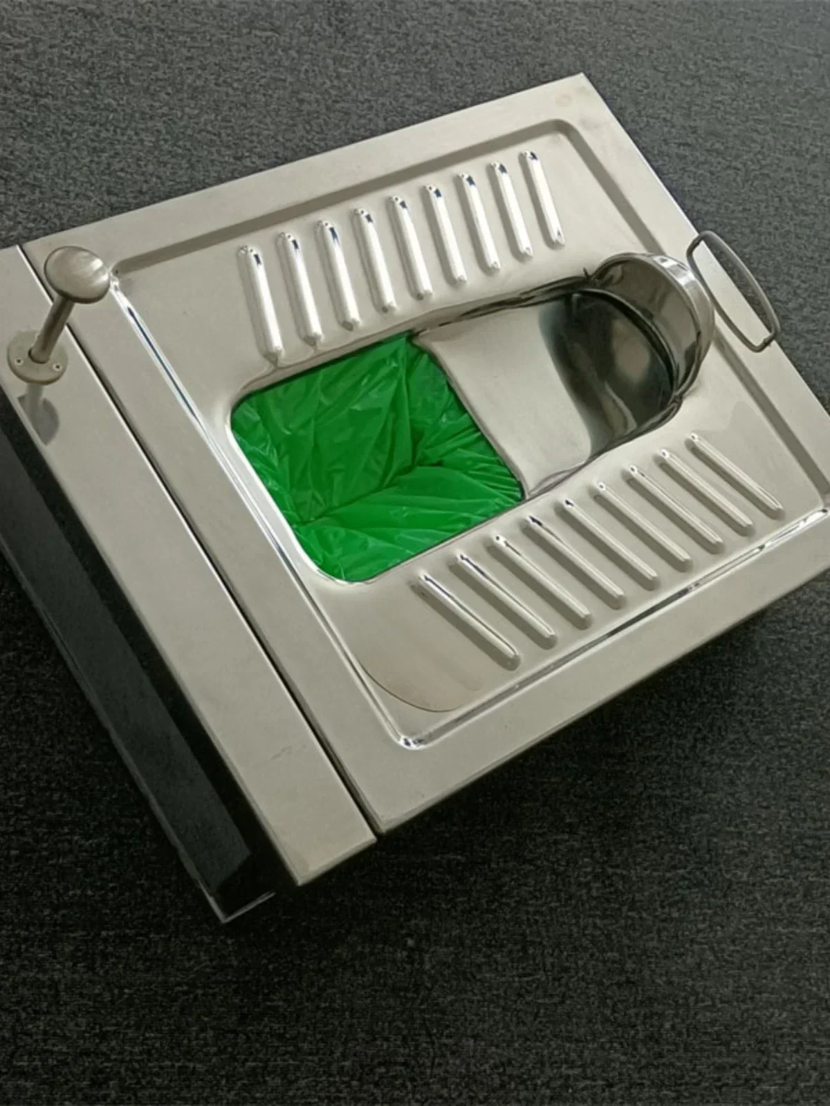 

Stainless steel water free packing squat toilet, mechanical foot packing toilet, waterless toilet, mobile Hot sales