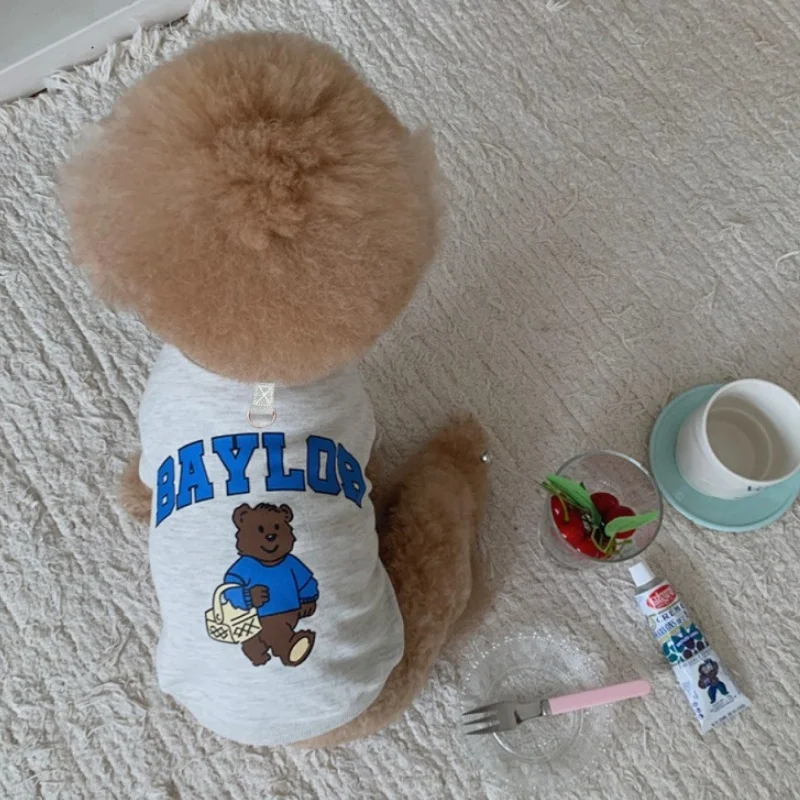 Luxuriöse Hundehoodies für kleine Hunde, Hundesweatshirt mit Bärenmuster, Frühlingskleidung für Welpen, weiche, warme Katzenhoodies, Yorkshire-Pullover für Haustiere. – Detail 22