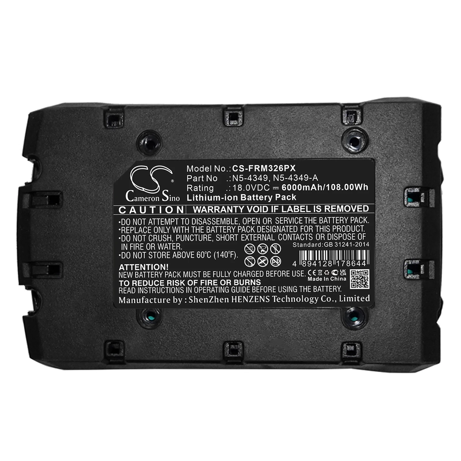 Cameron Sino 6000mAh Battery For Fromm P326  P327  P328  P329  P318 N5-4349  N5-4349-A