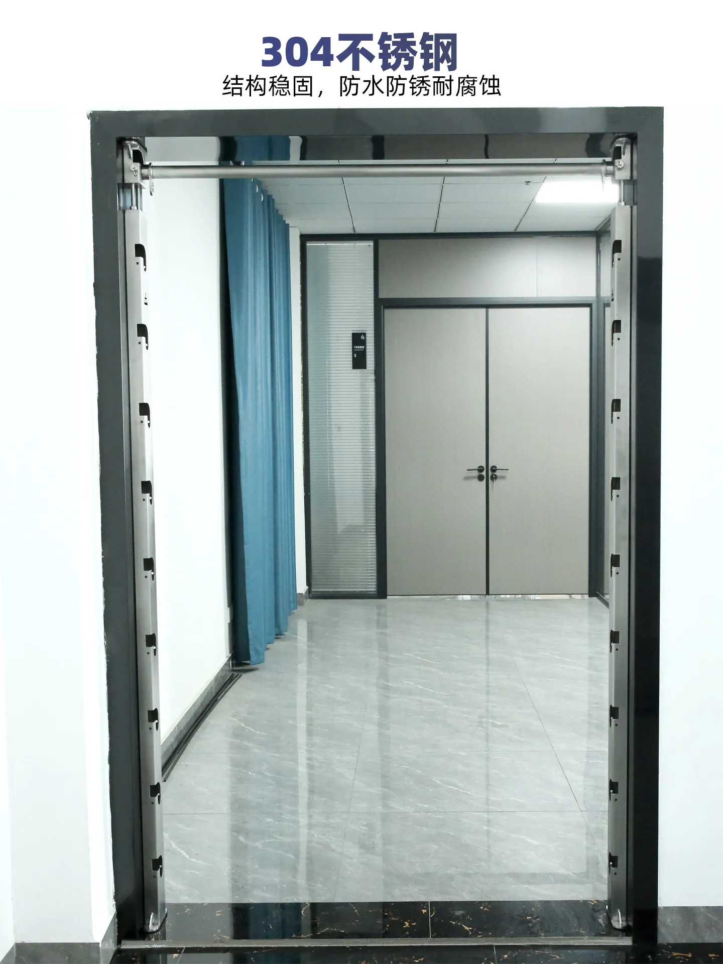304 Stainless Steel Portable Adjustable Door-Mounted Horizontal Bar No-Hole Installation Home Fitness Bar
