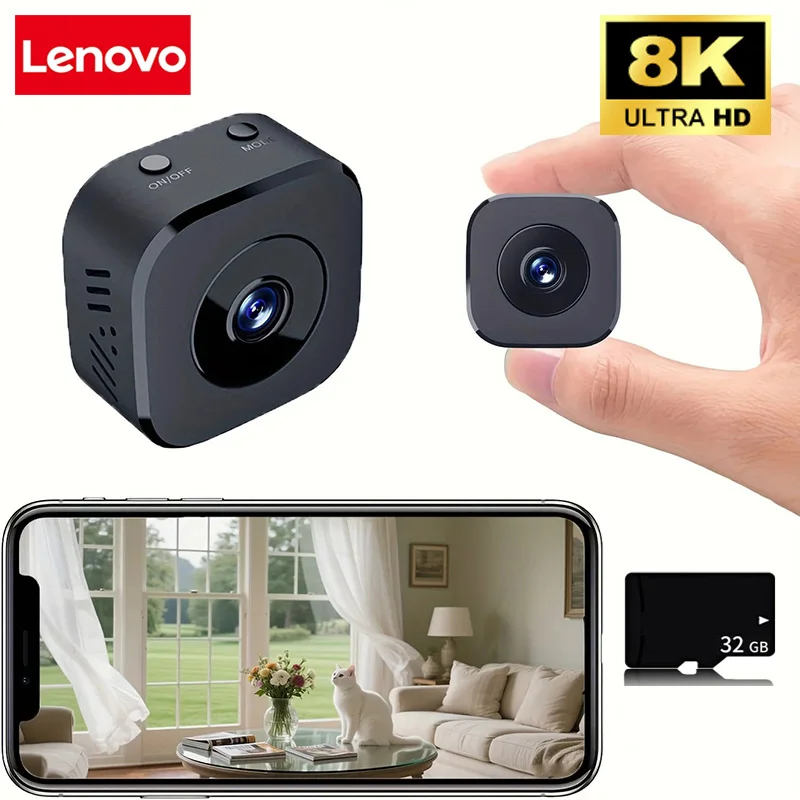 Lenovo A9 Mini-Kamera 1080P WiFi Original Überwachungs-Sicherheitskamera mit Bewegungserkennung Nachtsicht Drahtlose Überwachungskameras