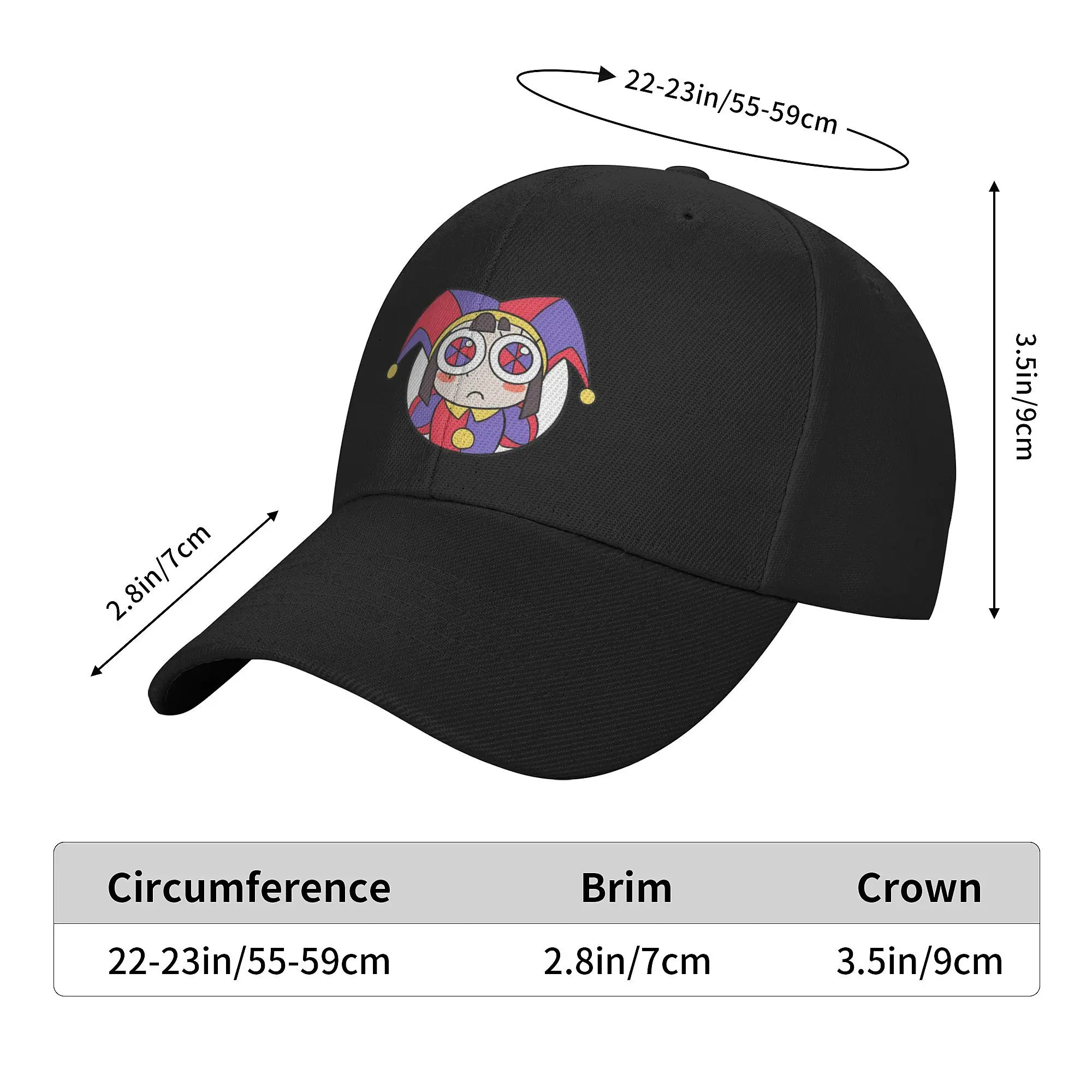 Cute Pomni Cap Unisex Stylish Headwear Amazing Digital Circus Baseball Cap Adjustable