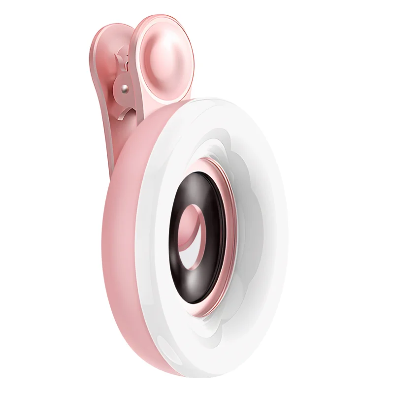 LED عدسة الهاتف صورة شخصية حلقة الضوء الهاتف المحمول ملء الضوء HD ماكرو عكس الضوء مصباح الجمال Ringlight