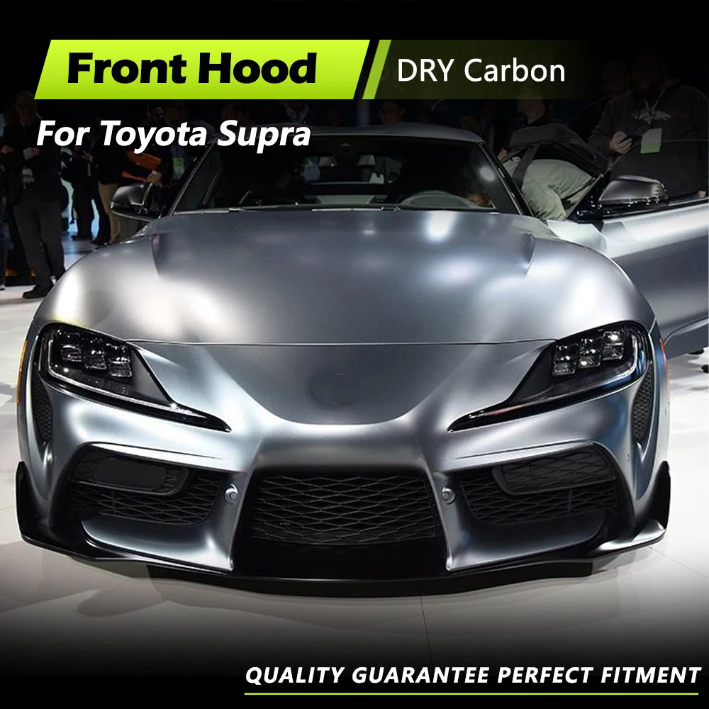 

Car Front Bumper Engine Hoods Cover For Toyota Supra A90 2019-2021 Prepreg Dry Carbon Fiber Car Hood Bonnet Trim Racing Body Kit