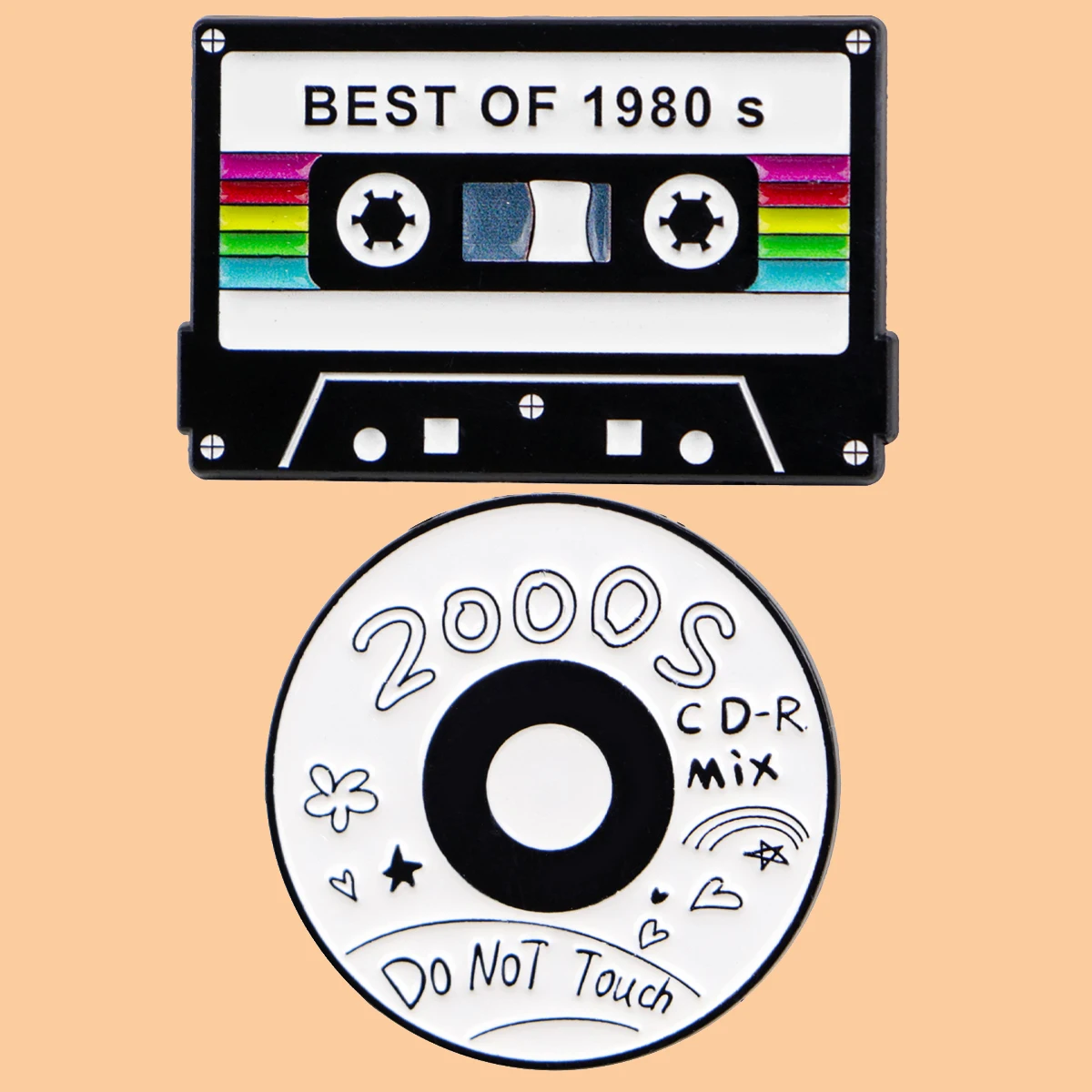 

Retro Cassette Tape Enamel Brooches Lapel Pins Badge on Backpack Clothing Fashion Jewelry Accessories Friends Gifts