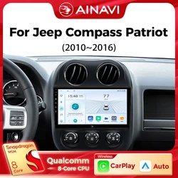 Ainavi Car Multimedia Player For Jeep Compass Patriot 2010 2011 2012 2013 2014 2016 wireless Carplay Android Auto 4G Wifi 2din