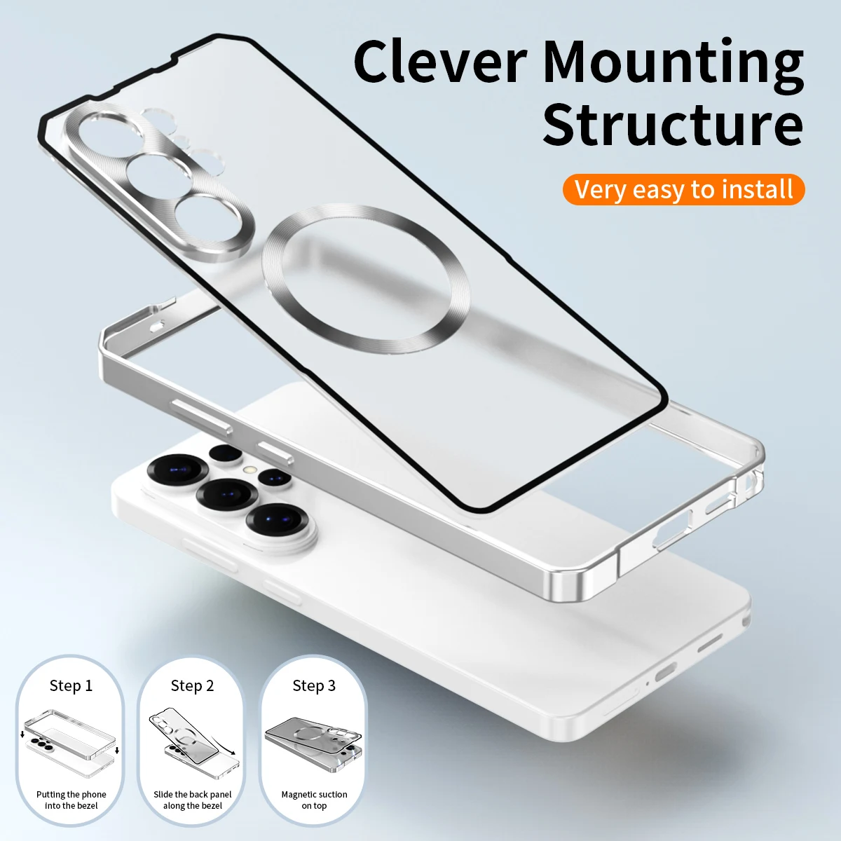 Push Pull Matte PC Hard Shockproof Phone Case For Samsung Galaxy S26 Ultra S26Ultra Bumper Back Cover