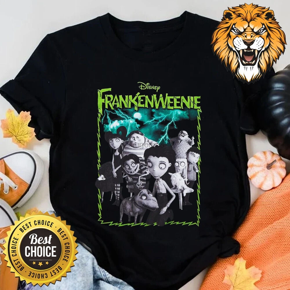 Frankenweenie Cartoon Scary Halloween Night Party T-shirt