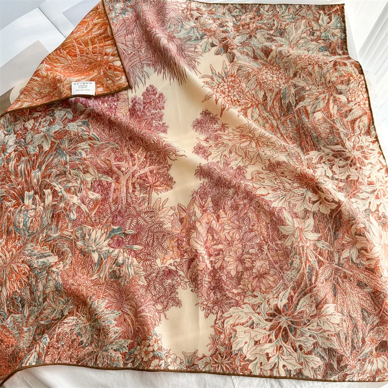

Silk Wool Scarf Women Double Sided Print Hand Rolling Scarfs Luxury Designer Keep Warm Scarfs Shawl Neck Clothing Accessories