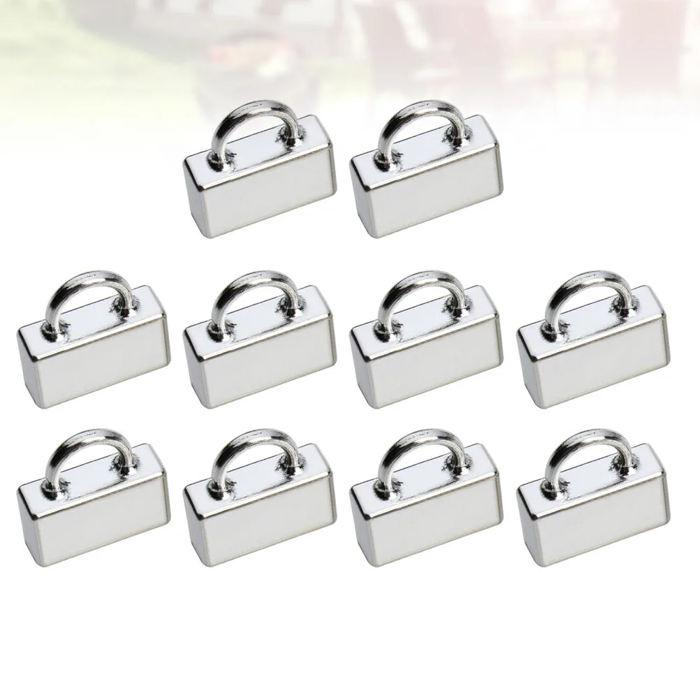 20 Stück DIY Band-Crimp-Schnallen, Metall-Verbindungsclips für Kordel, Armbänder, Halsketten, Schmuckherstellung, Zubehör