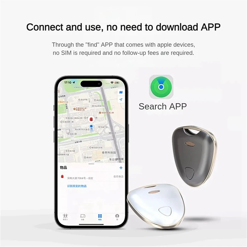 Localizador de seguimiento inteligente con etiqueta, Mini localizador de seguimiento inteligente con Bluetooth, dispositivo antipérdida, llaves móviles, buscador de mascotas y niños