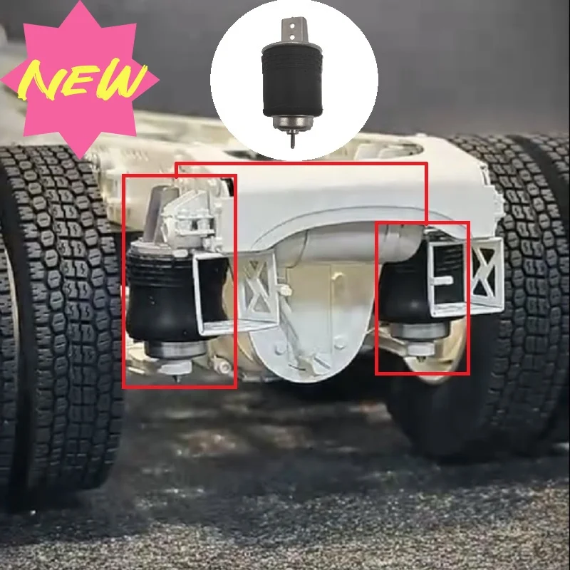 Scaleclub1/14 Anhänger-Muldenkipper, NEU, Luftfederung, Airbag, hochwertiges Gummi, hergestellt für Tamiya Scania 770S MAN Benz Volvo Teile