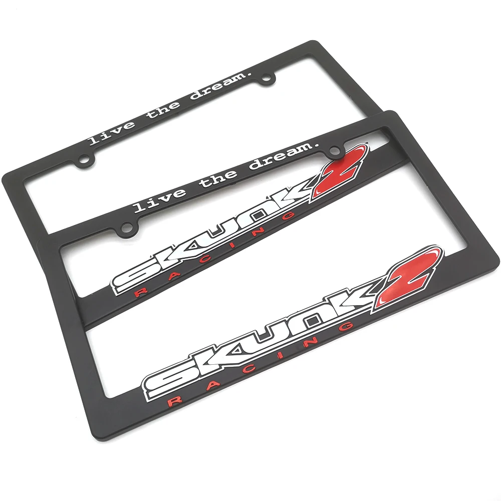 إطار لوحة ترخيص سباق السيارات المعدل ، تصميم JDM للسكونك 2 ، الديكور الخارجي ، إكسسوارات السيارات ، زوج واحد ، 2