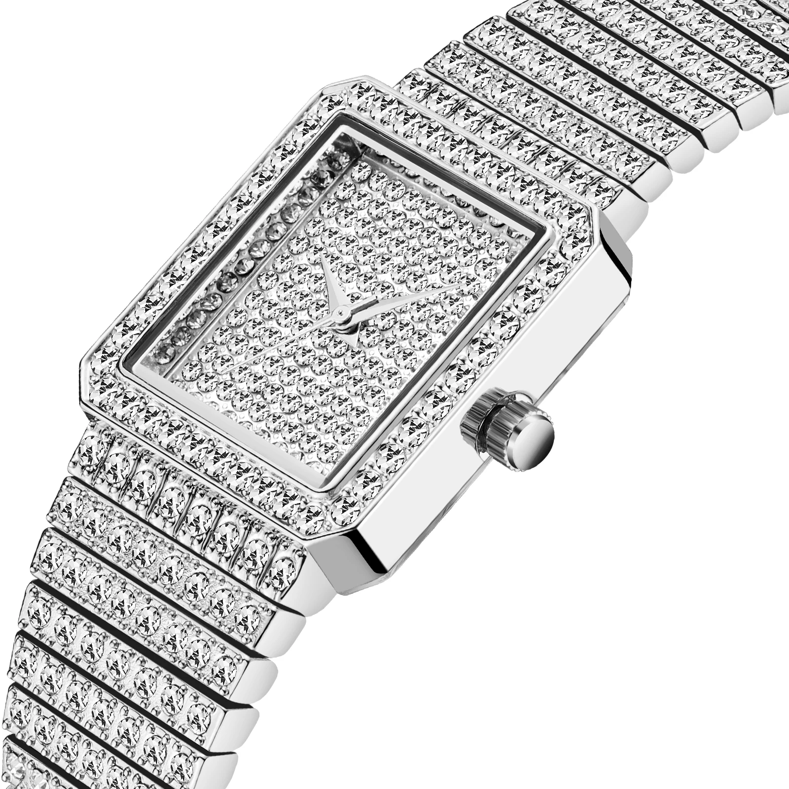 Diamante quadrado relógio feminino ouro prata luxo senhoras vestido de quartzo relógio casual simples casal relógios de pulso dames horloges