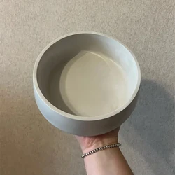 둥근 그릇 석고 시멘트 양초 컵 선박 금형 대형 테라조 양초 그릇 실리콘 콘크리트 금형 DIY 화분 점토 수지 금형