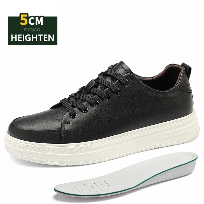 

Повседневная кожаная обувь, увеличивающая рост 5 см, легкая модная удобная универсальная модельная повседневная обувь с лифтом