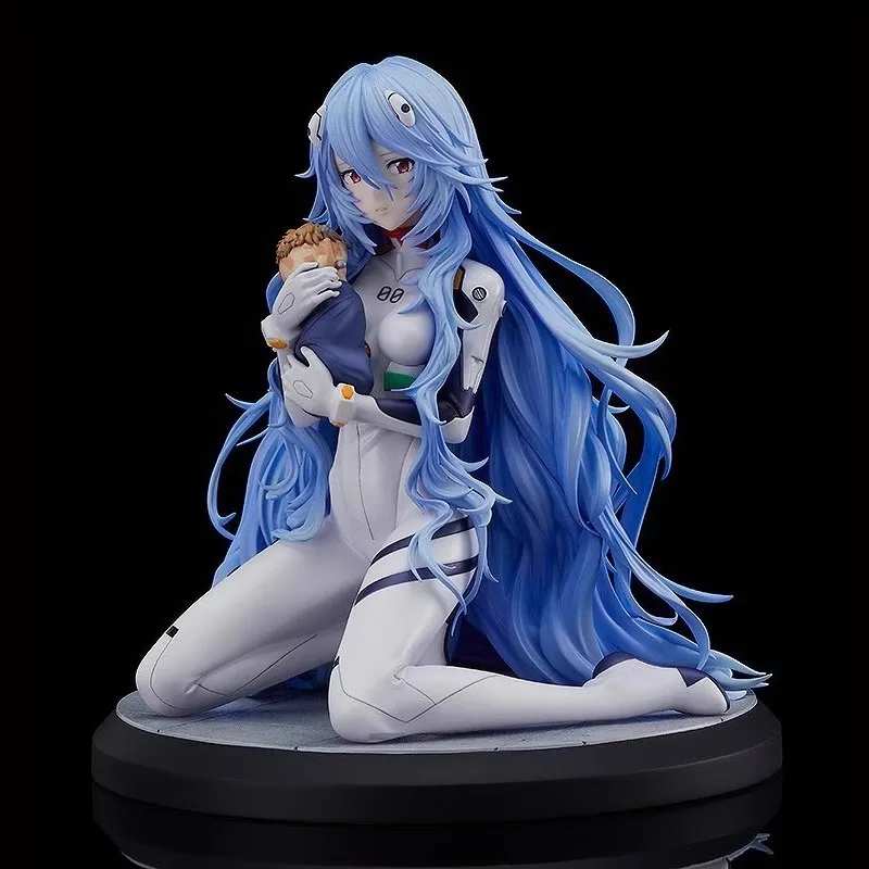 

EVA Rei Long Hair Holding Baby Sitting Posture Anime Model Figure Collectible Toys And Hobbies Action Figures