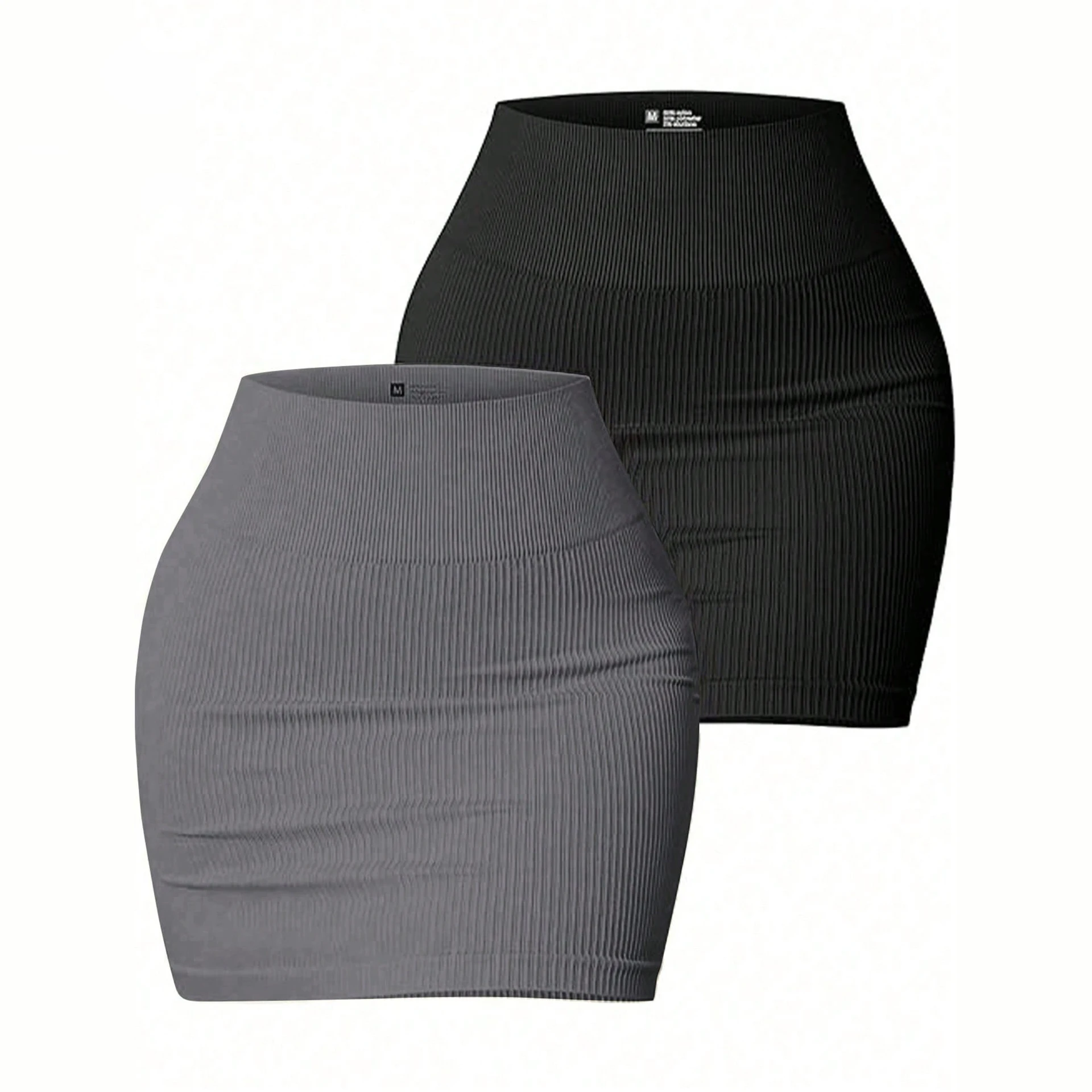 Women's Solid Hugged-Fit Yoga Skirt: Tummy Control & Built-in Shorts for Pilates Barre, All-Purpose