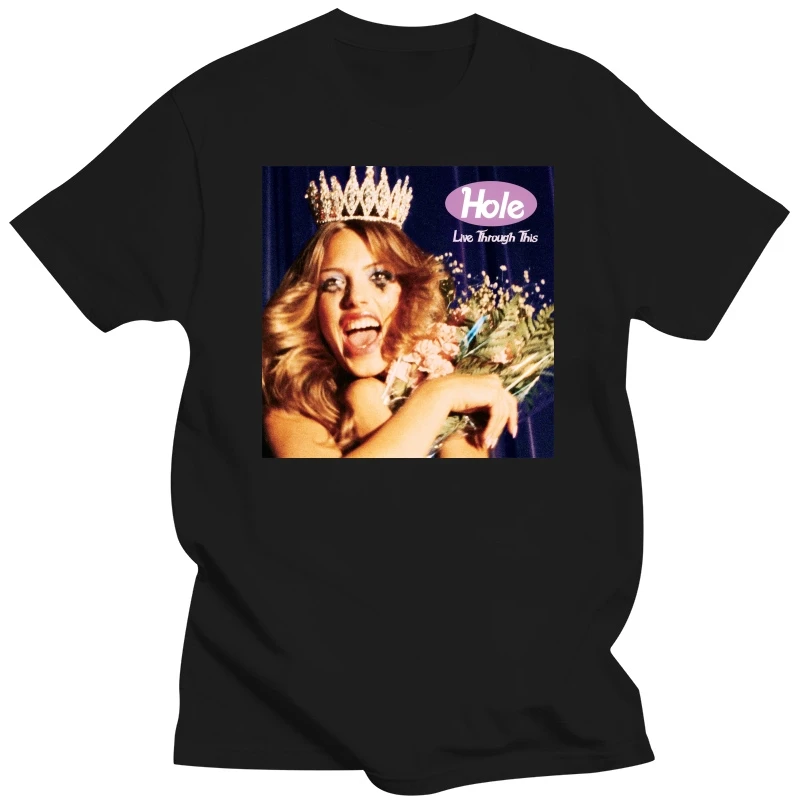 Hole Courtney Love Live Through This 8 Shirt DMN t-Shirt Black