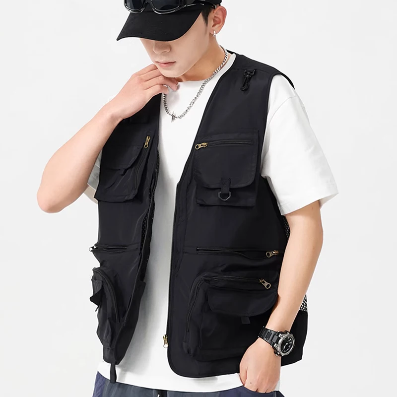 Vest men's autumn new versatile camisole outerwear casual workwear sports vest jacket men's clothing