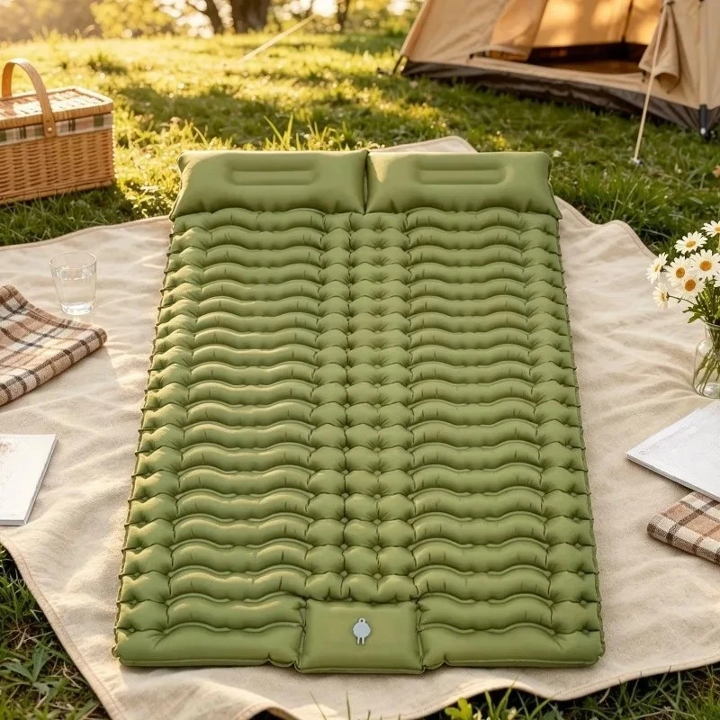 Thick TPU Inflatable Sleeping Mattress Single Double Optional Portable Outdoor Camping Mat Multi Scene Adult Elder Rest Gear