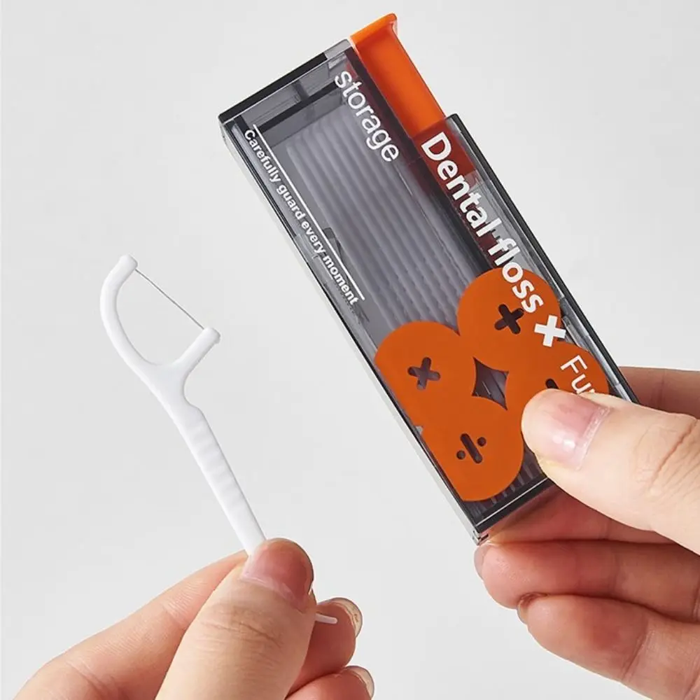 Automatic Dental Floss Storage Box Portable Oral Hygiene Care Dental Floss Dispenser with 10pcs Dental Floss Convenient