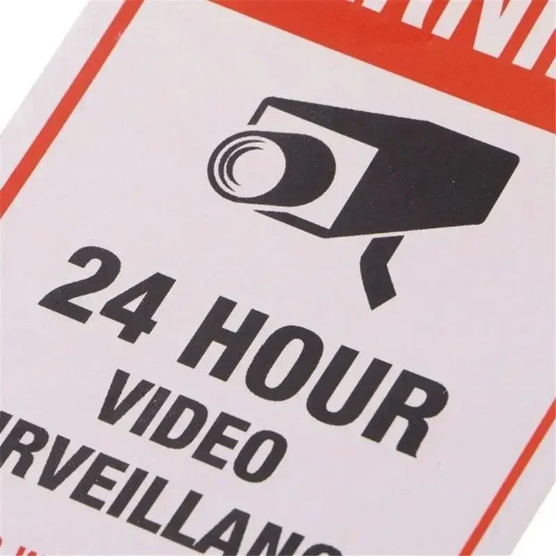 1/5pcs/lot Waterproof Sunscreen PVC CCTV Video Surveillance Security Camera Alarm Sticker Warning Decal Signs NEW