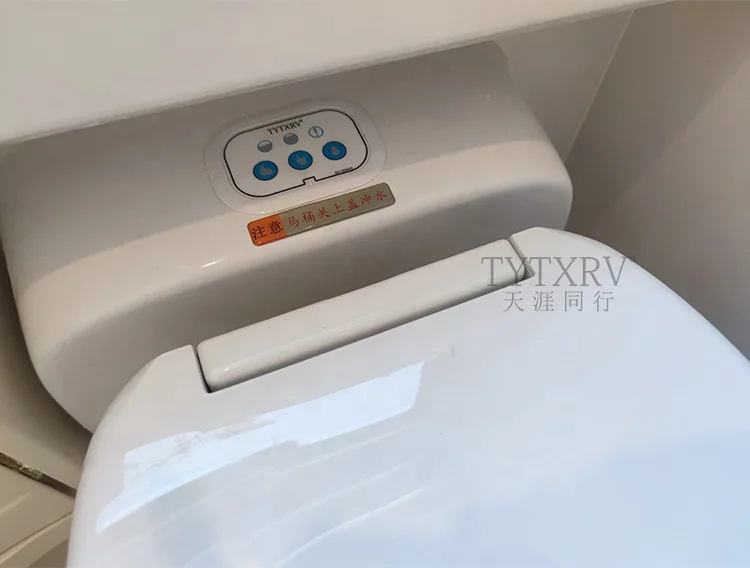 22L مرحاض متنقل كهربائي صندوق مرحاض دوار مع خزان دافق وقابل للسحب لليخوت متنقل