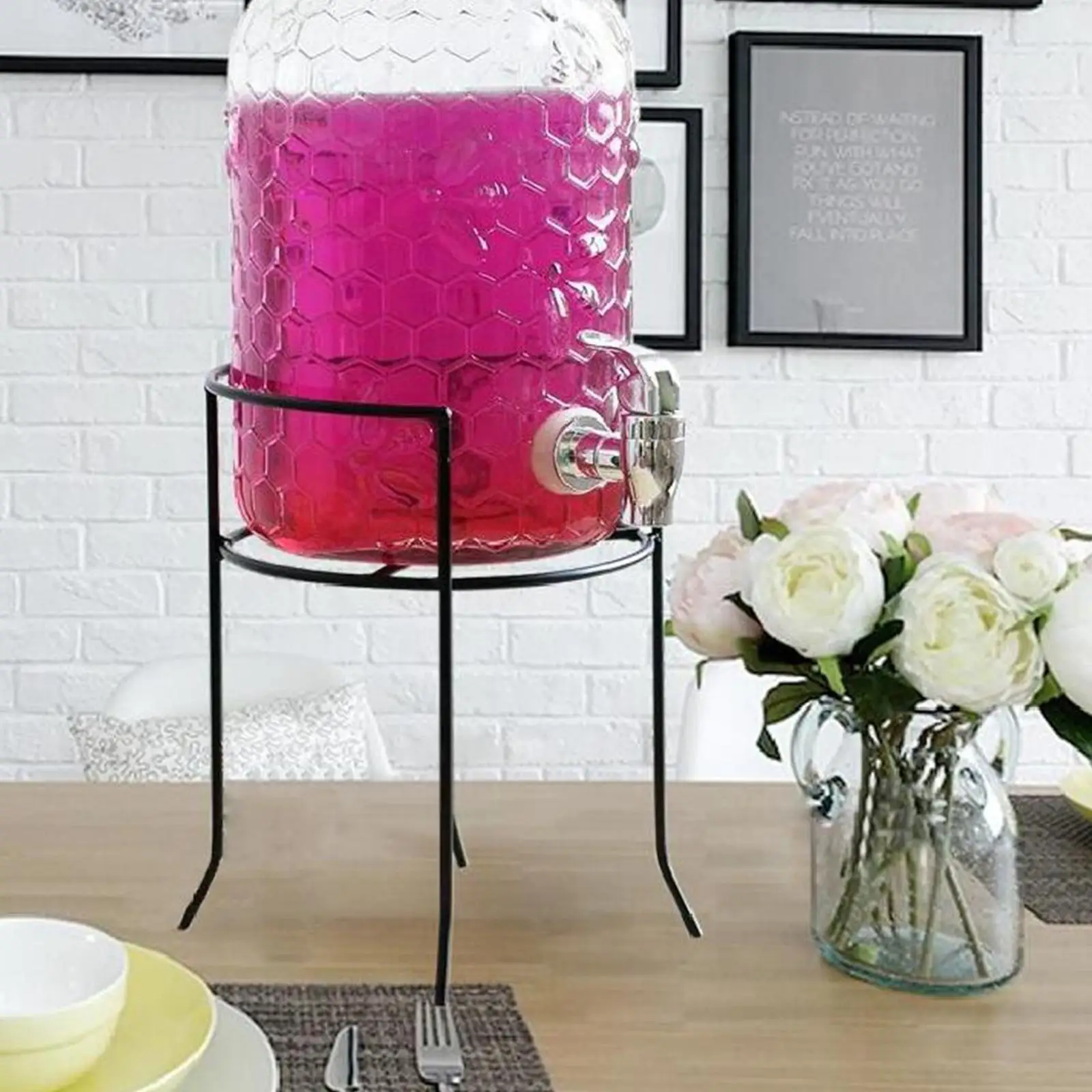 

Holder Bracket Rack Beverage Drink Dispenser Stand for Balcony