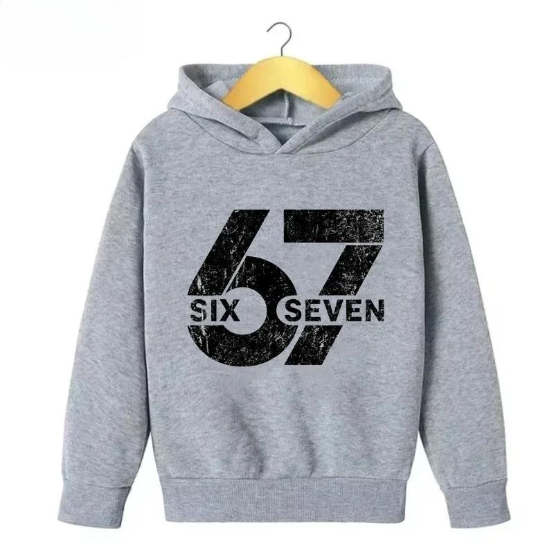 Six Seven Hoodie Kids 67 Number Sport Distressed Vintage Varsity Aesthetic Oversized Casual Sport Sweatshirts