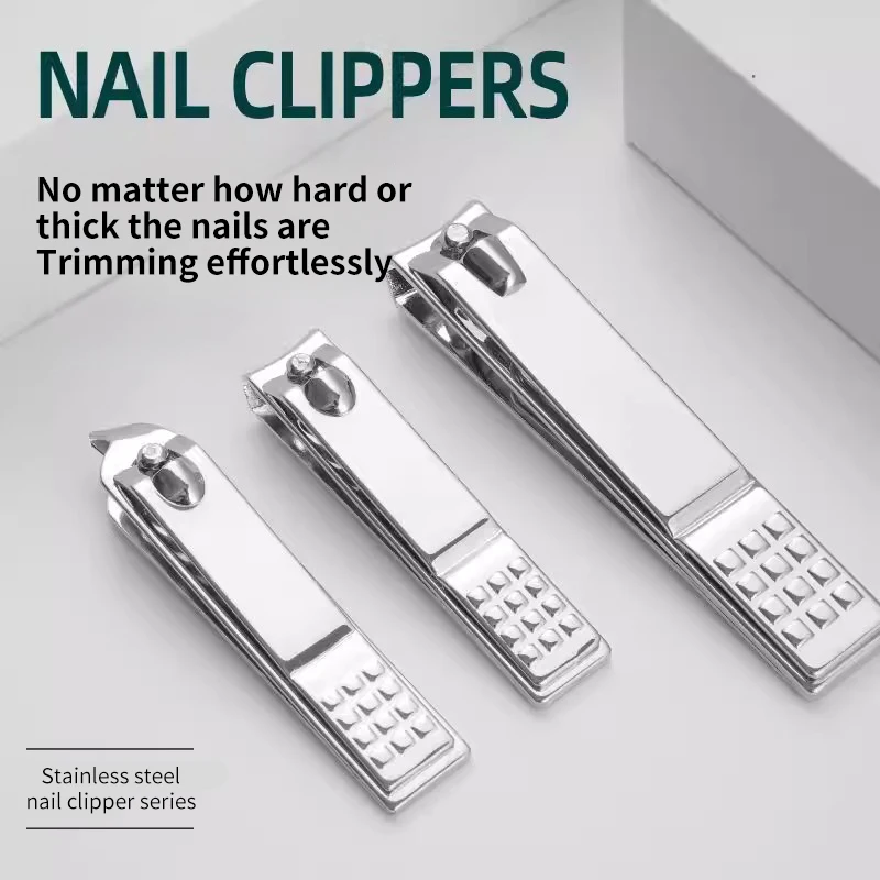 

Silver Stainless Steel Nail Clipper 3-Piece Set Professional Manicure Pedicure Kit