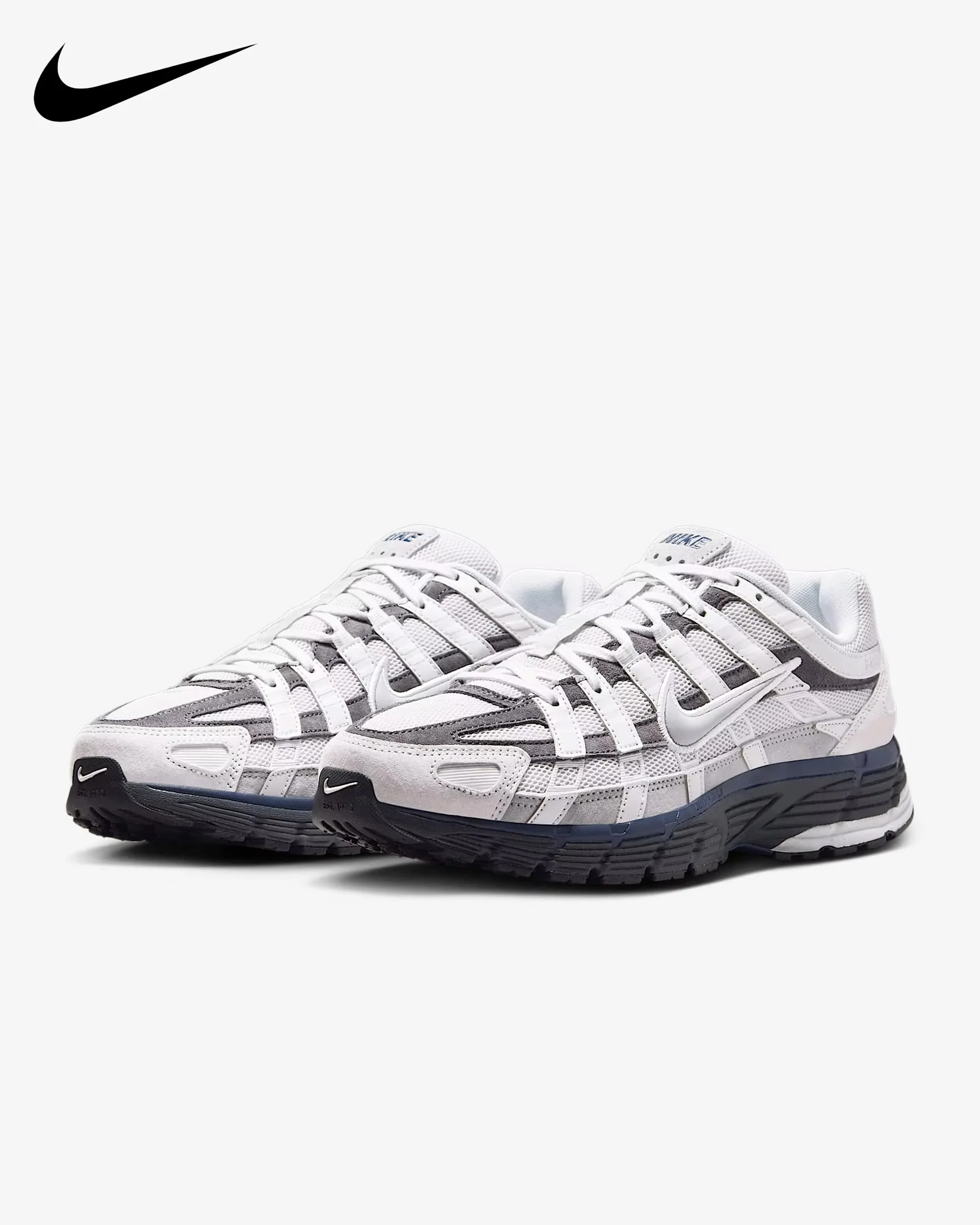 

Nike P-6000, стильный и модный, сетчатый верх с амортизацией и воздухопроницаемостью, мужские кроссовки с низким вырезом, белый IB3081-001