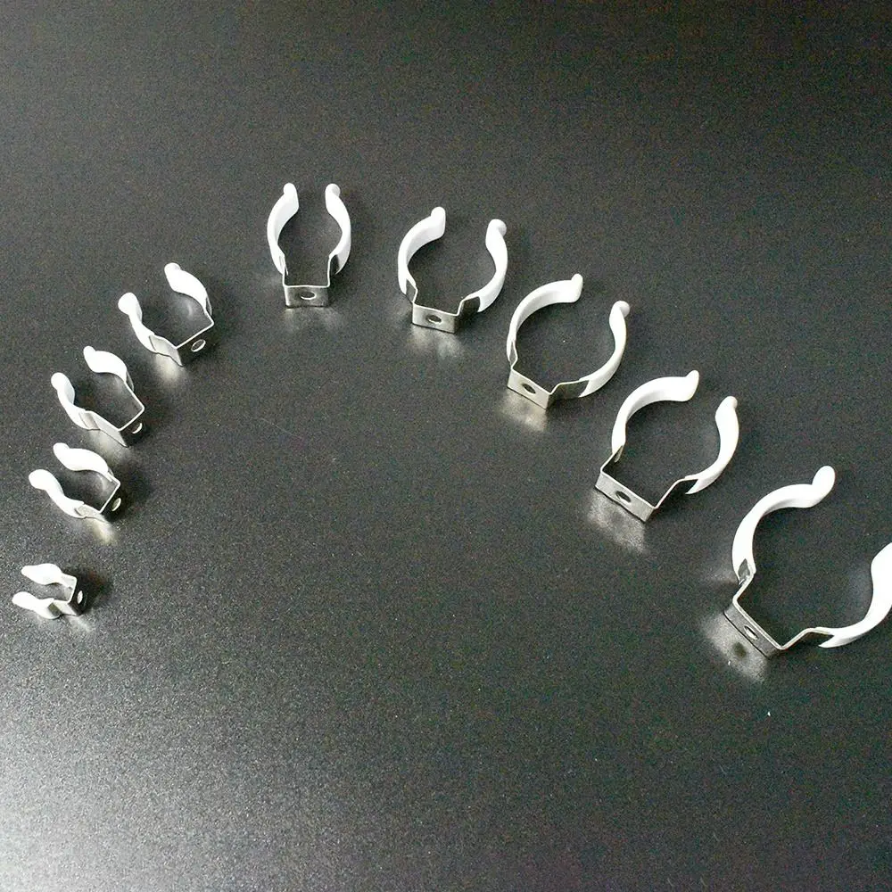 5Pcs Fixing Clips Spring Terry Clip Clamp Holders With Rubber Protection Lamp Tube Clip Base Tool T3/T4/T5/T6/T7/T8/T9/T10