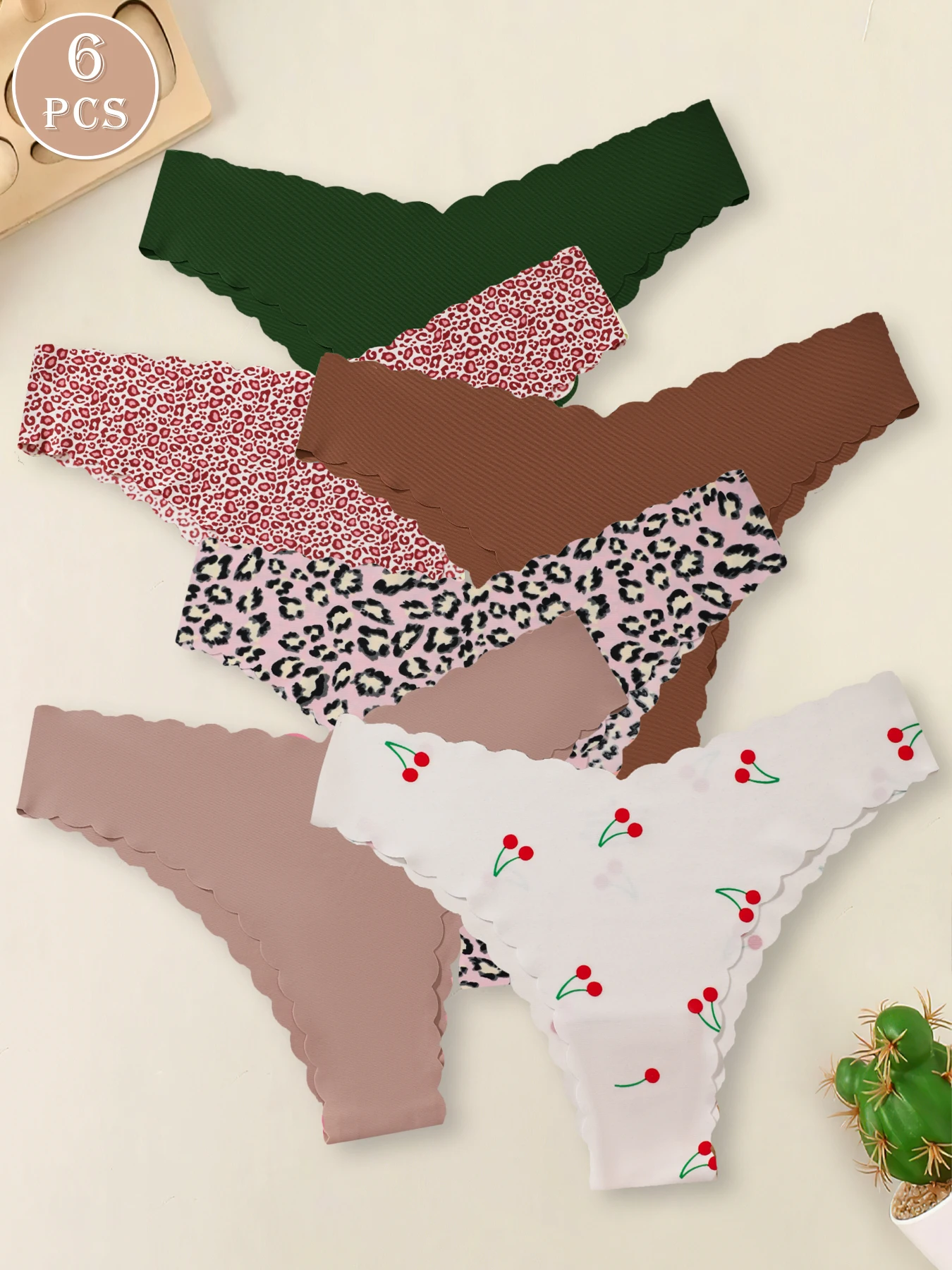 6pcs Women's Comfortable Casual Triangle Panties, Simple & Fashionable For Daily Wear