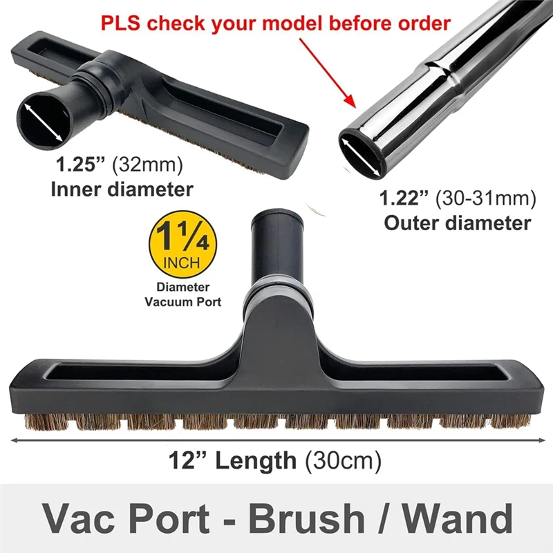 A20M Универсальная насадка для пылесоса для чистки пола с универсальными насадками для вакуумных аксессуаров от 1-1/4 до 2-1/4 дюйма