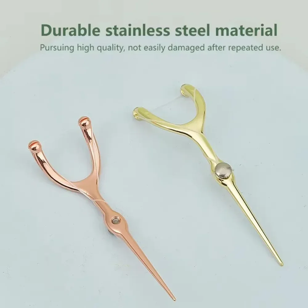 

New Reusable Toothpicks Set Handle Stainless Steel Floss Teeth Cleaner Y Shape Flossing Portable Oral Cleaning Tools