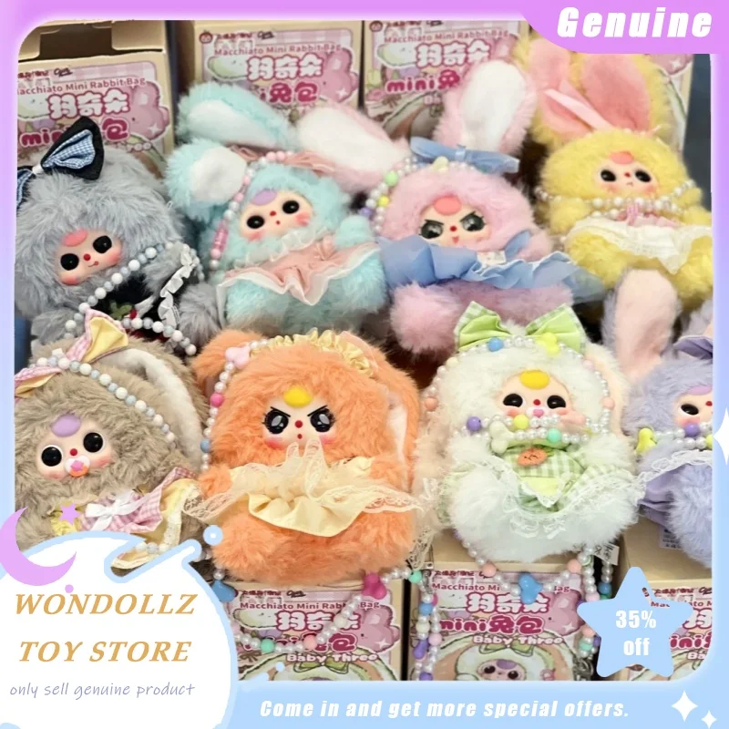 

New Baby Three Macchiato Mini Rabbit Bag Series Blind Box Kawaii Vinyl Plush Doll Trendy Toy Decoration Surprise Girls Kids Gift