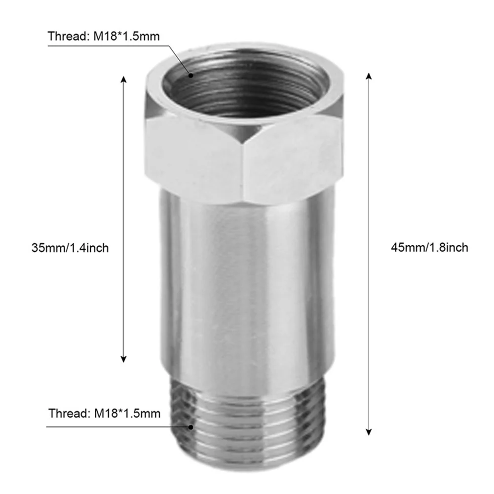 M18X1.5 Oxygen O2 Sensor Extender Car CEL Fix Check Engine Light Eliminator Adapter Converter O2 Oxygen Sensor Spacer