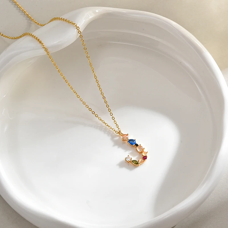 Women's 925 Silver Initial Necklace, Personalised Gift
