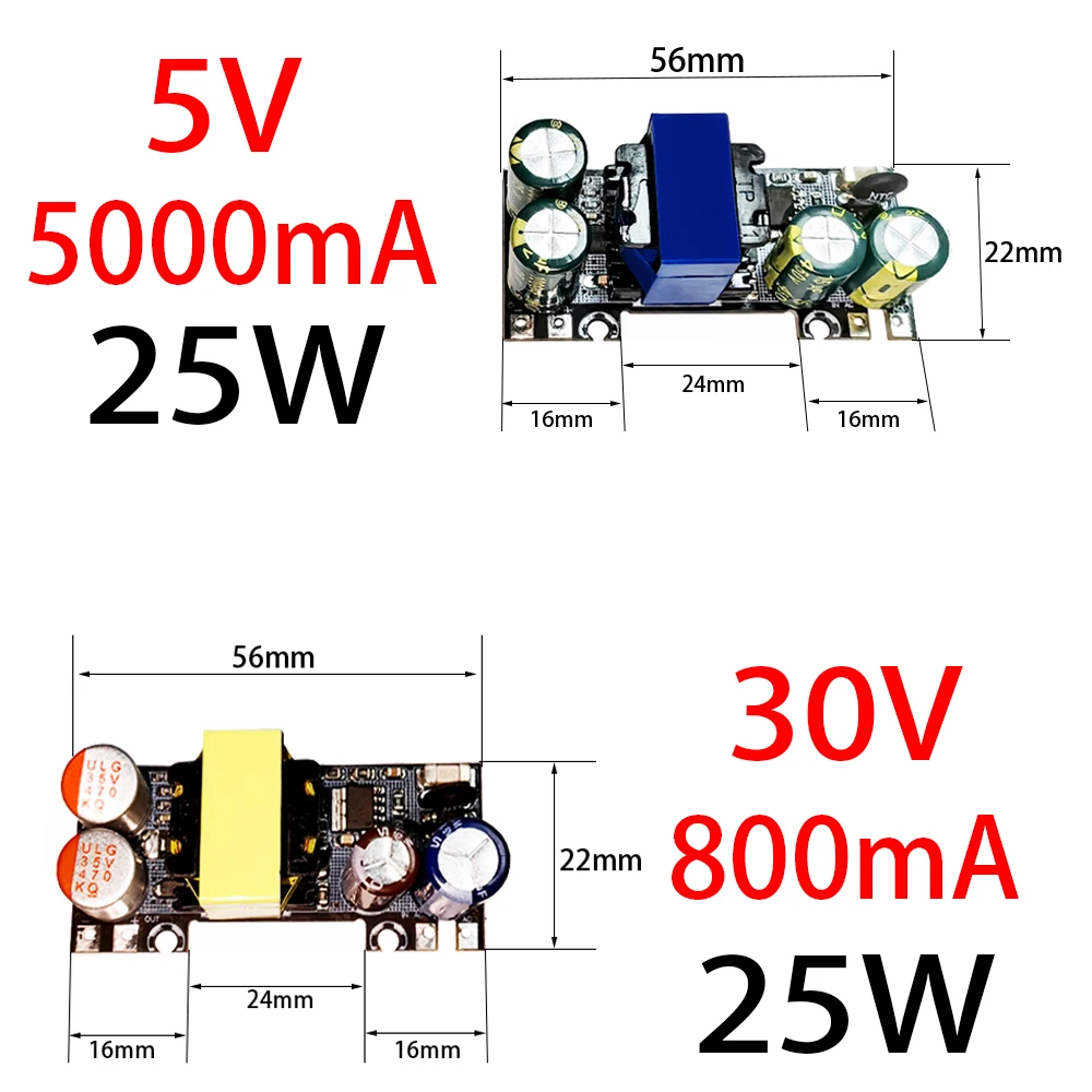 AC-DC 5V 2000mA 12V 1000mA 24V 500mA 10W Convertitore buck di precisione AC 220V a 5V DC step down Modulo di alimentazione trasformatore