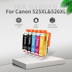 525 526 XL Ink Cartridge For Canon PGI 525XL CLI 526XL Compatible PIXMA IP4850 IP4950 IX6550 MG5150 MG5250 MG5350 Printer