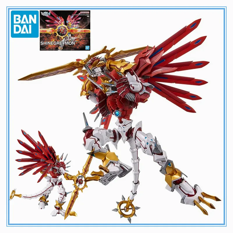 brand new Original Genuine Bandai Anime Digimon Adventure Shine Greymon FRS Amplified Assembly Model Toys Action Figure Gifts