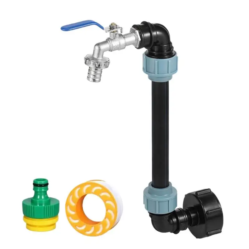 

Tank Outlet Adapter 3/4-inch Tank Outlet Tap With Extension Tube Water Bucket Valve Fittings For Industrial Liquid Storage