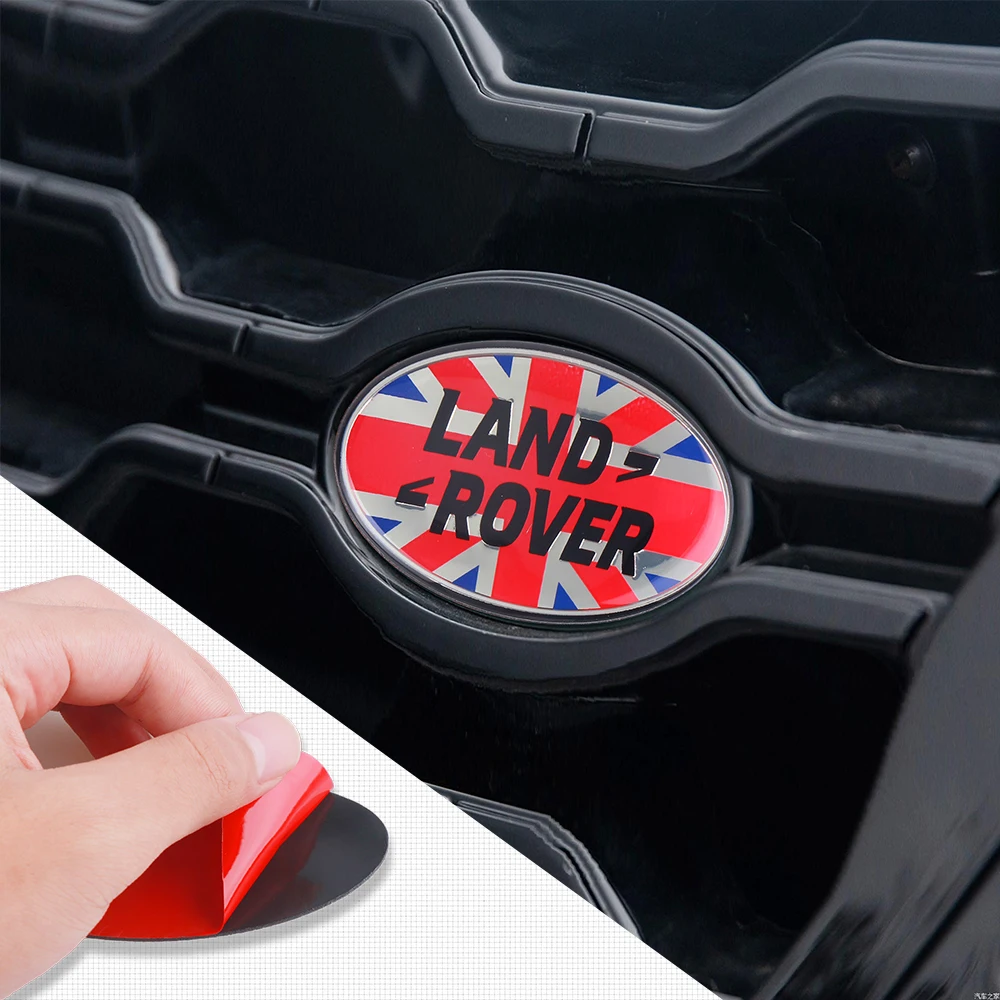 Car Front Grille Tail Trunk Badge Sticker For Land Rover Discovery Range Rover Evpque Defender Velar Freelander Sport Decoration