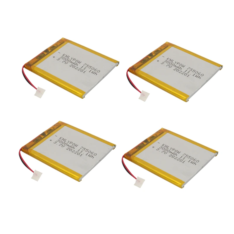 3,7 V 3000 mAh 755060 Lithium-Polymer-Akku Lipo-Li-Polymer-Zellen für Power Bank Tablet PCs Laptops Schönheitsinstrumente
