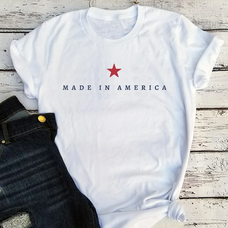 

America Shirt Comfort Colors 4th of July T-shirt USA Memorial Day Women Clothes Stripes Flag Shirt Vintage Patriotic Tee