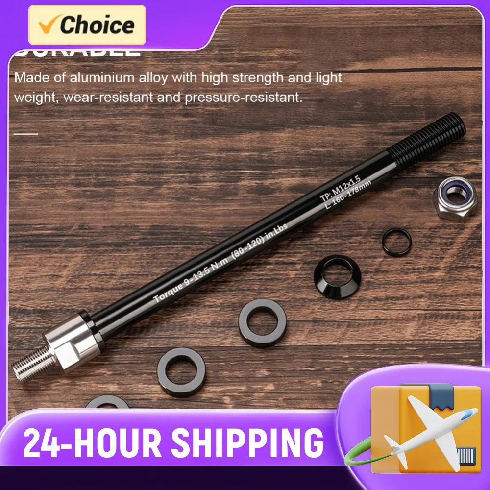 Bicycle Trailer Thru Axle Adapter 160-178MM P1.0 Bike Front Fork Axle Bike Trailer Hitch Thru Axles Adapter Cycling Accessories