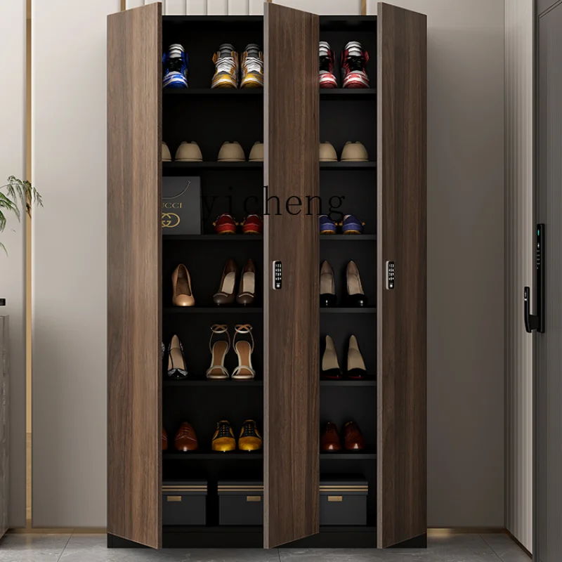 ZC Shoe Cabinet with Lock Home Doorway Door Corridor Elevator Entrance Corridor Password Lock Cabinet