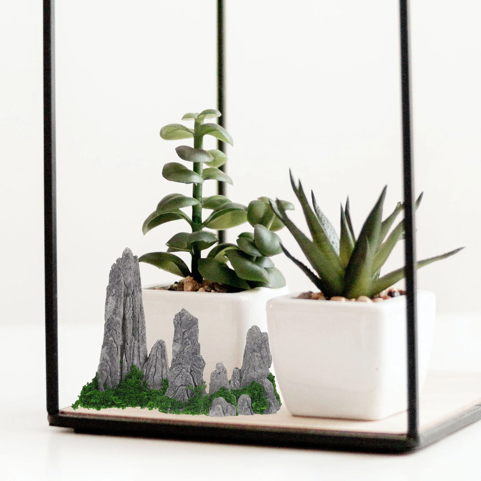 8 Pcs Terrarium Simulated Rockery Ornaments Landscape Mountain Tool Micro Garden Decoration Bonsai Landscaping Flowerpot