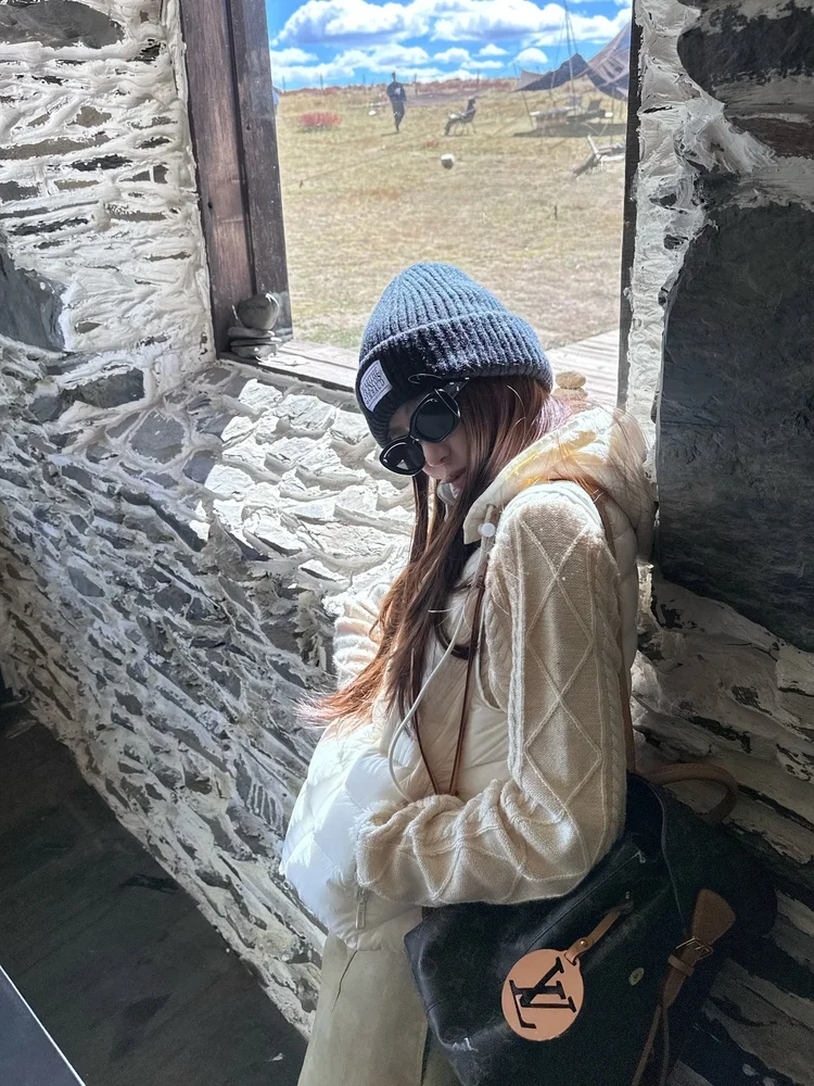 

Женский вязаный шерстяной кардиган FancyFairy: прямой крой, длинный рукав, теплый, утолщенный, для весны, осени и зимы